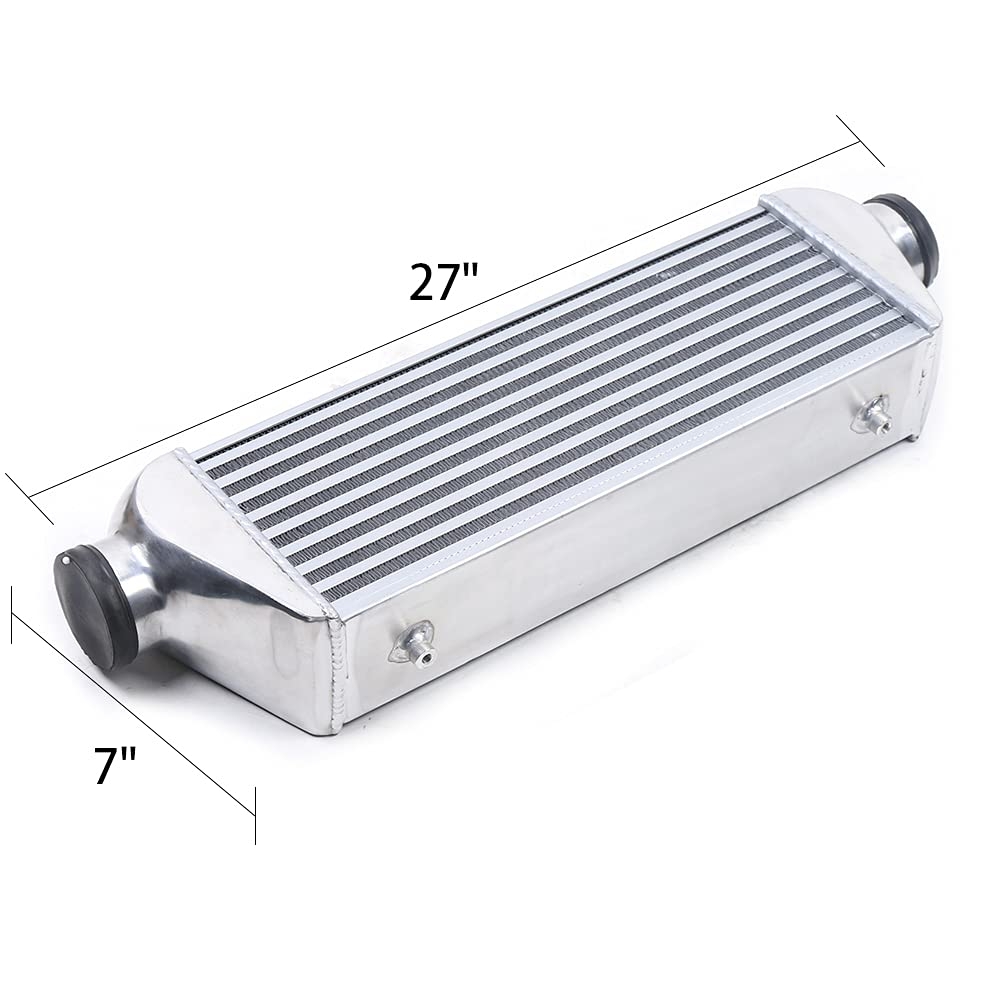 Intercooler Kit, 1000HP Aluminum Intercooler 3" Inlet & Outlet, 3.5" Core 5-50PSI - Universal Intercooler for Any Turbo Charger System 32°F~302°F, 31"X12"X4" - Image 9