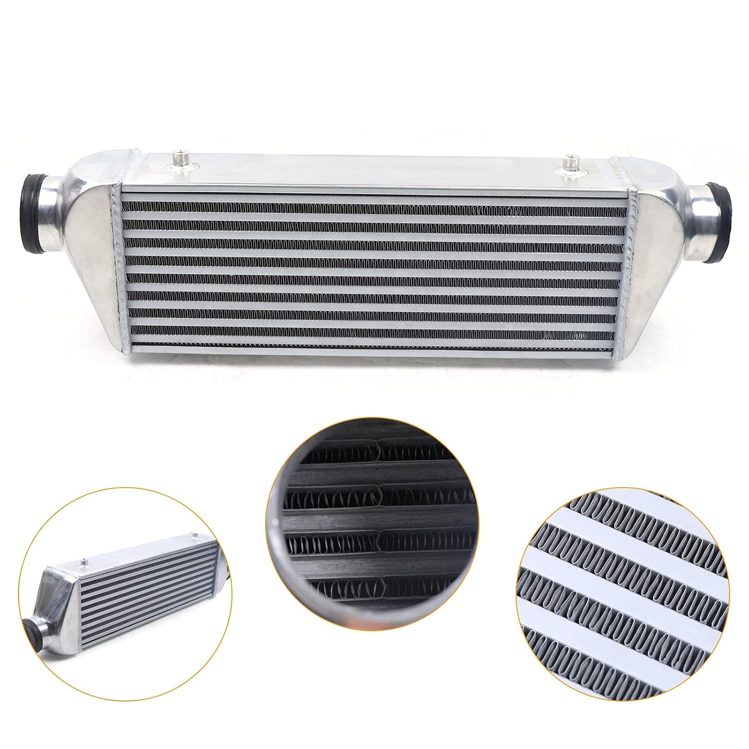 Intercooler Kit, 1000HP Aluminum Intercooler 3" Inlet & Outlet, 3.5" Core 5-50PSI - Universal Intercooler for Any Turbo Charger System 32°F~302°F, 31"X12"X4" - Image 14
