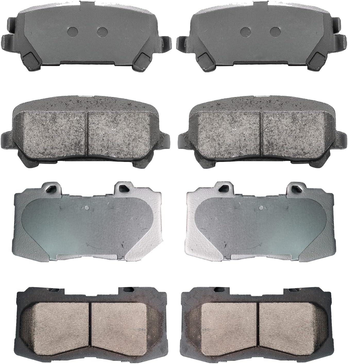 Replacement for Front & Rear Ceramic Brake pads Set 2016 2017 2018 2019 Honda Civic D1451 D914 - Image 8