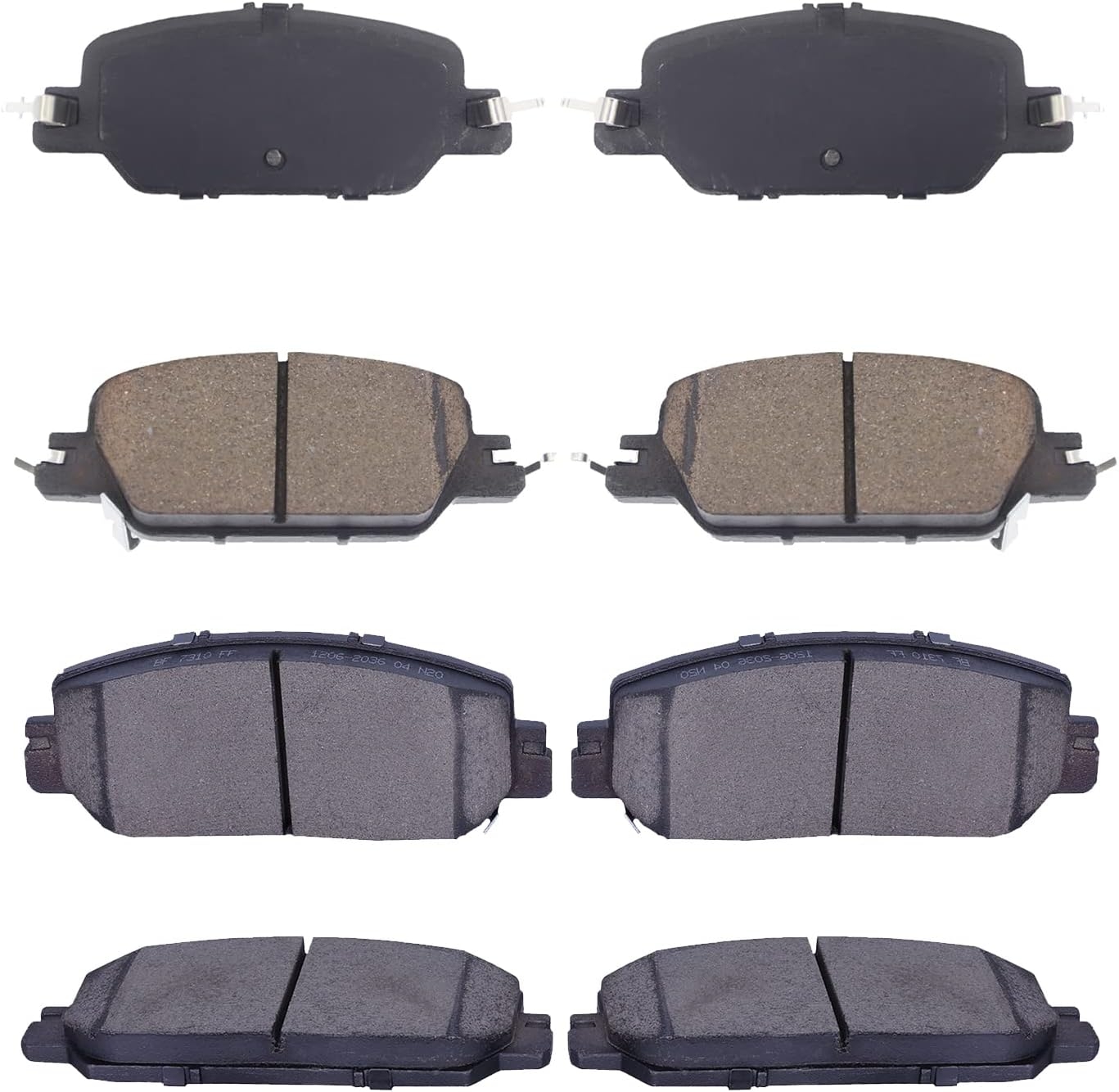 Replacement for Front & Rear Ceramic Brake pads Set 2016 2017 2018 2019 Honda Civic D1451 D914 - Image 13