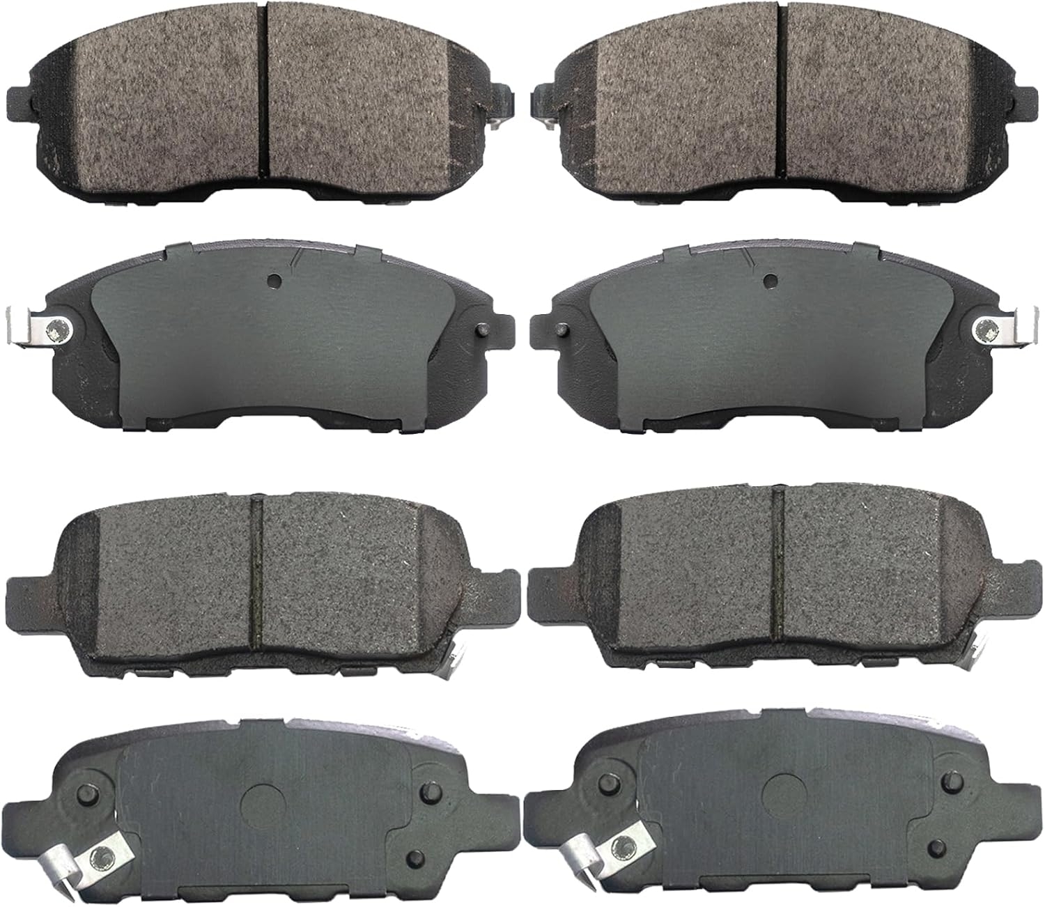 Replacement for Front & Rear Ceramic Brake pads Set 2016 2017 2018 2019 Honda Civic D1451 D914 - Image 35