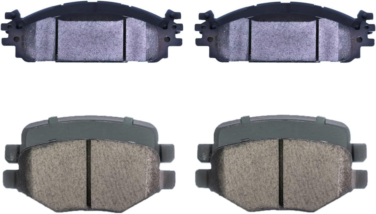 Replacement for Front & Rear Ceramic Brake pads Set 2016 2017 2018 2019 Honda Civic D1451 D914 - Image 41