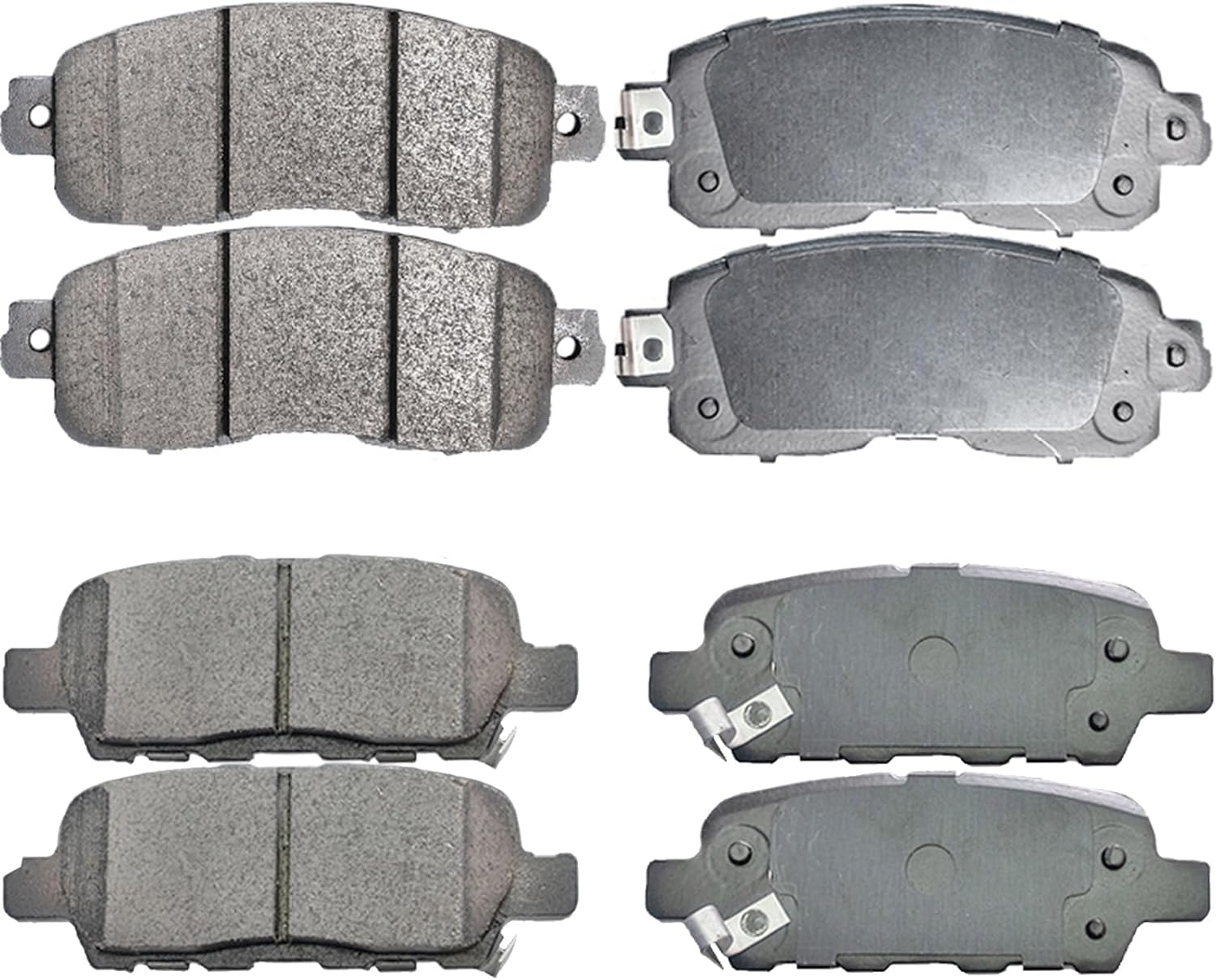 Replacement for Front & Rear Ceramic Brake pads Set 2016 2017 2018 2019 Honda Civic D1451 D914 - Image 43
