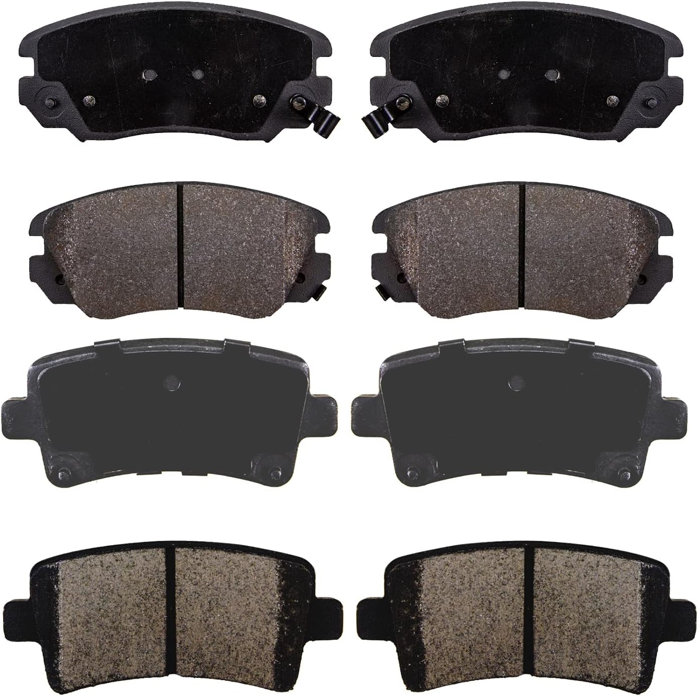 Replacement for Front & Rear Ceramic Brake pads Set 2016 2017 2018 2019 Honda Civic D1451 D914 - Image 56