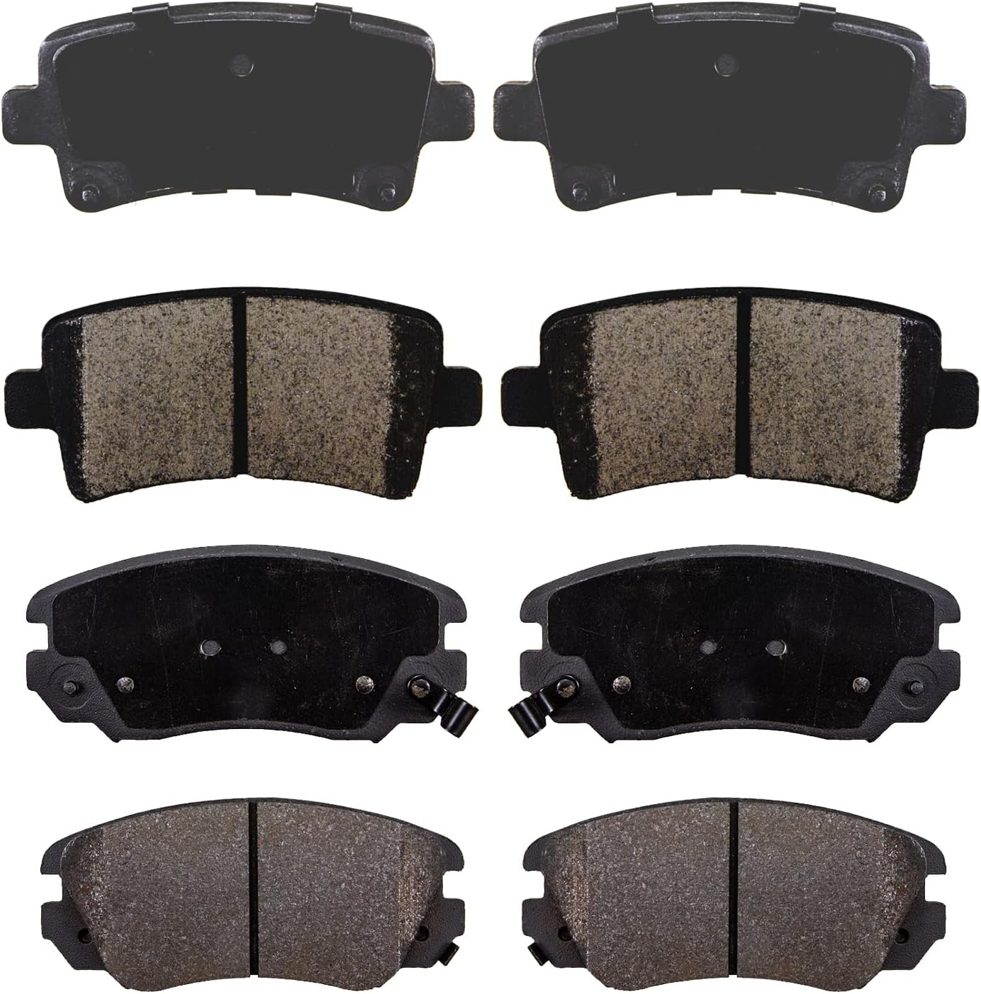Replacement for Front & Rear Ceramic Brake pads Set 2016 2017 2018 2019 Honda Civic D1451 D914 - Image 59
