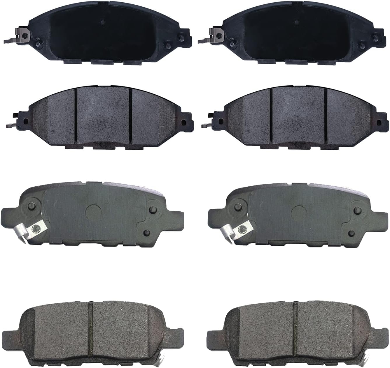 Replacement for Front & Rear Ceramic Brake pads Set 2016 2017 2018 2019 Honda Civic D1451 D914 - Image 60