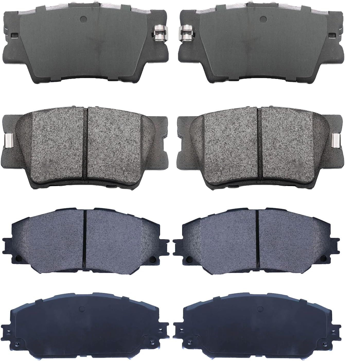 Replacement for Front & Rear Ceramic Brake pads Set 2016 2017 2018 2019 Honda Civic D1451 D914 - Image 66