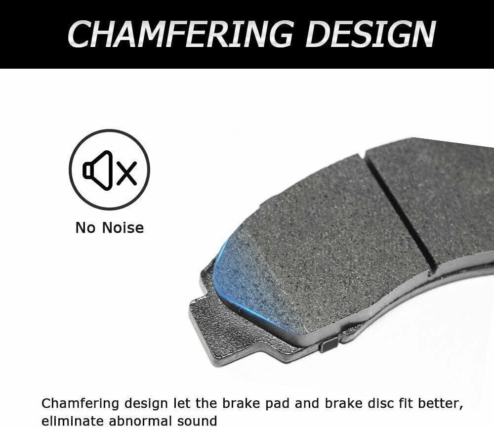 Replacement for Front & Rear Ceramic Brake pads Set 2016 2017 2018 2019 Honda Civic D1451 D914 - Image 83