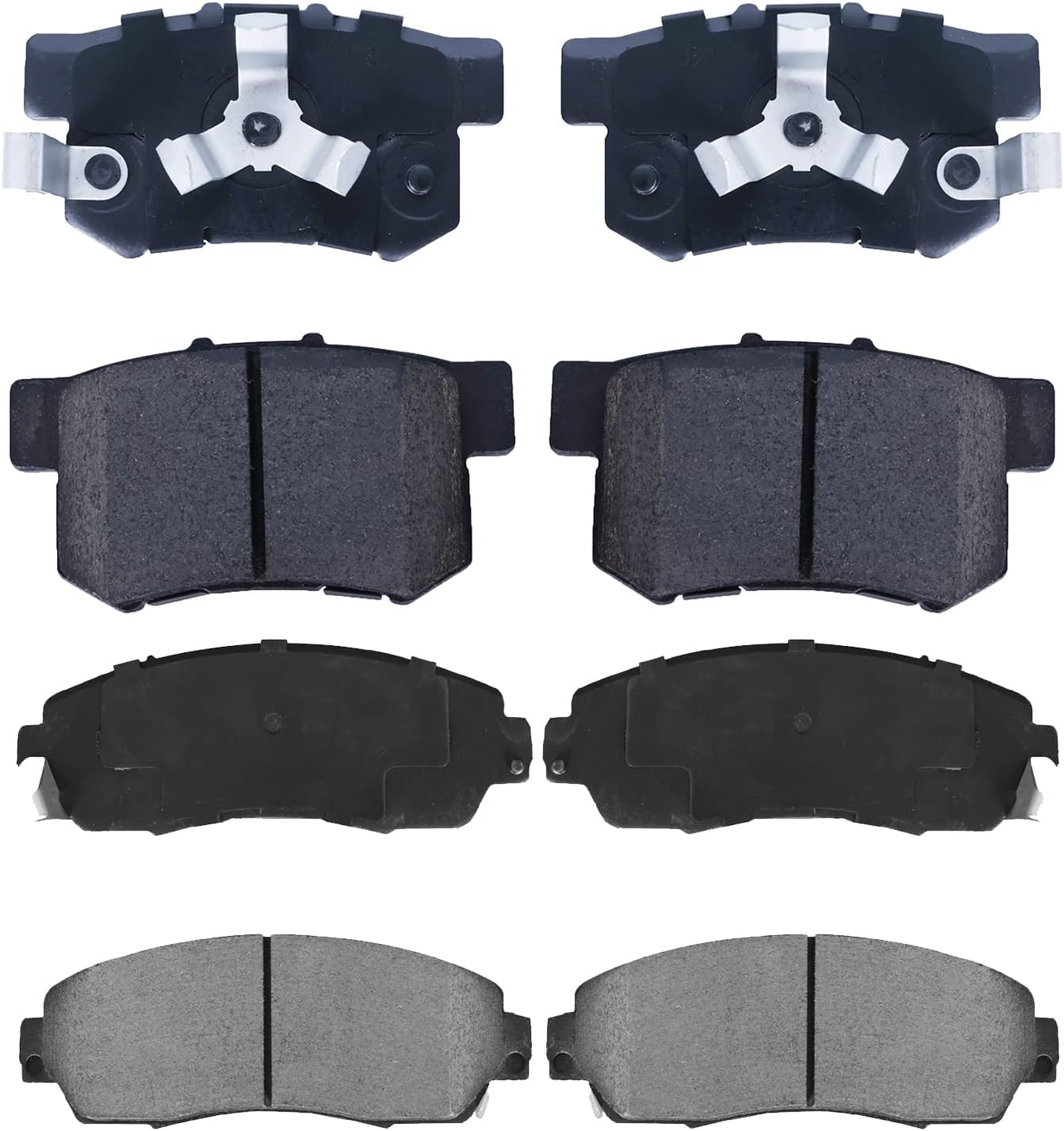 Replacement for Front & Rear Ceramic Brake pads Set 2016 2017 2018 2019 Honda Civic D1451 D914 - Image 93