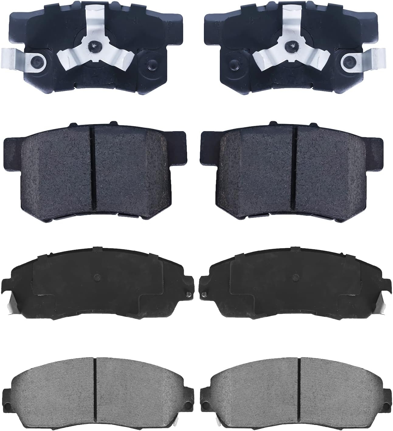 Replacement for Front & Rear Ceramic Brake pads Set 2016 2017 2018 2019 Honda Civic D1451 D914 - Image 97