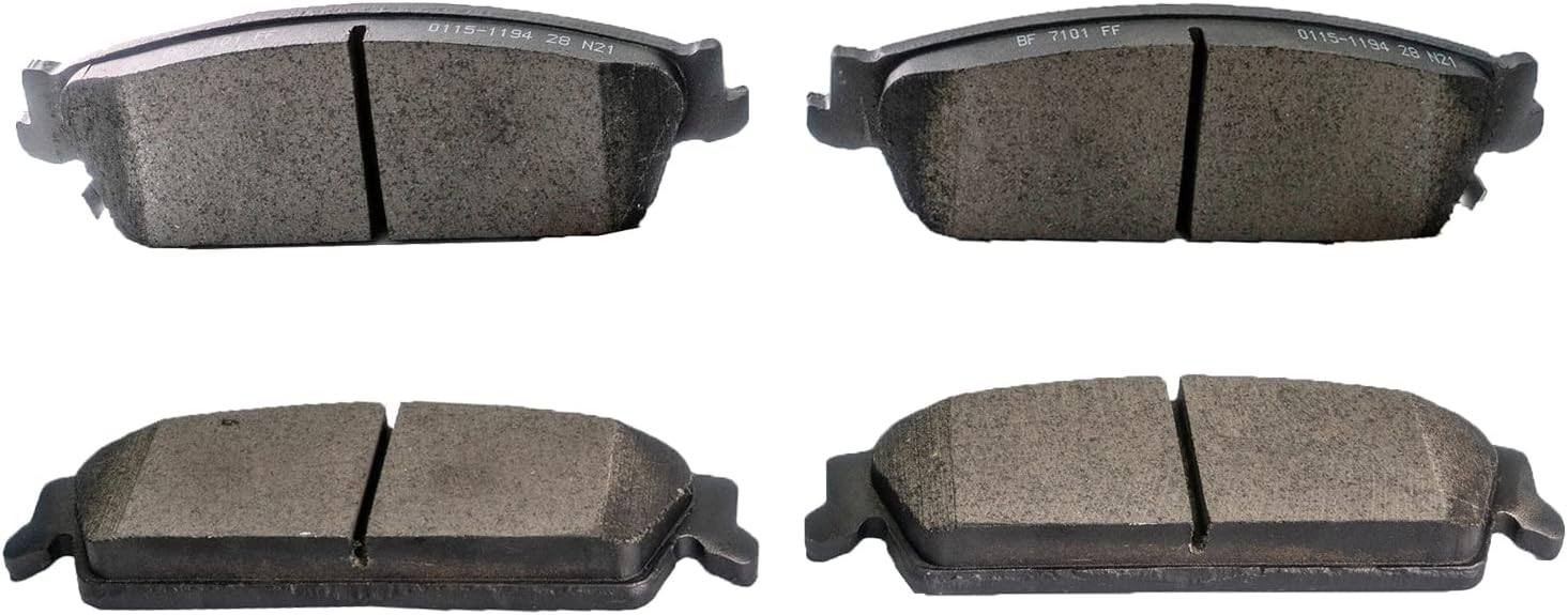 Replacement for Front & Rear Ceramic Brake pads Set 2016 2017 2018 2019 Honda Civic D1451 D914 - Image 106