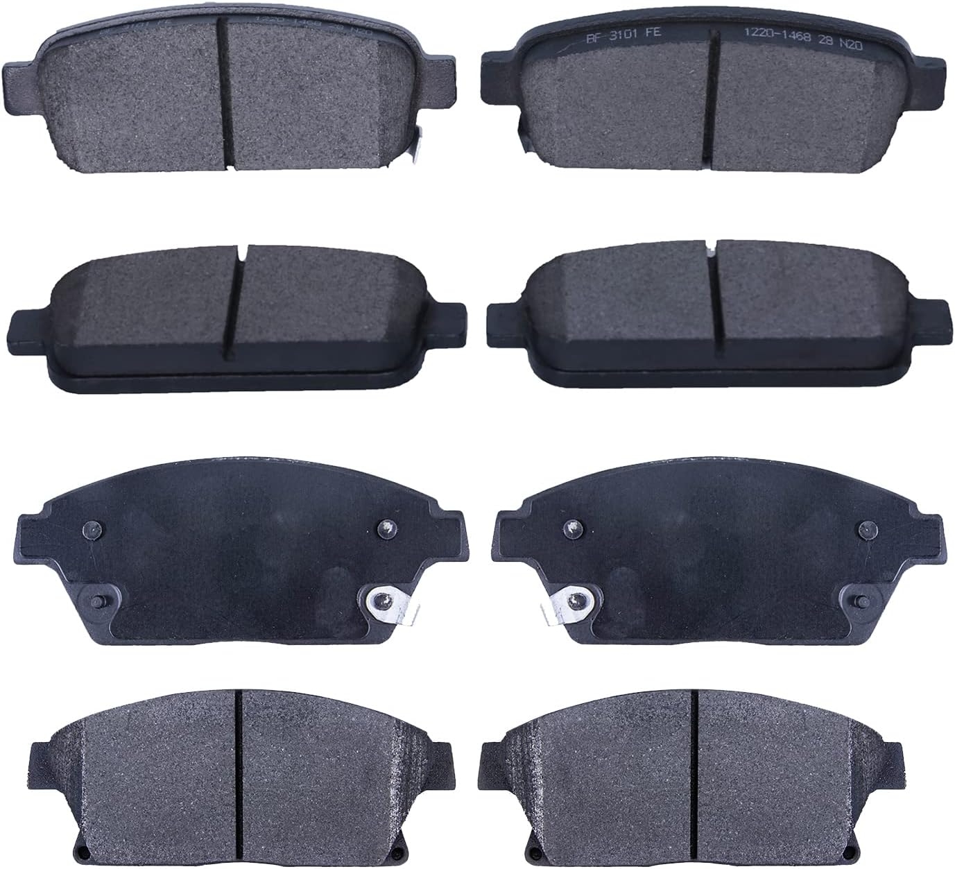 Replacement for Front & Rear Ceramic Brake pads Set 2016 2017 2018 2019 Honda Civic D1451 D914 - Image 124