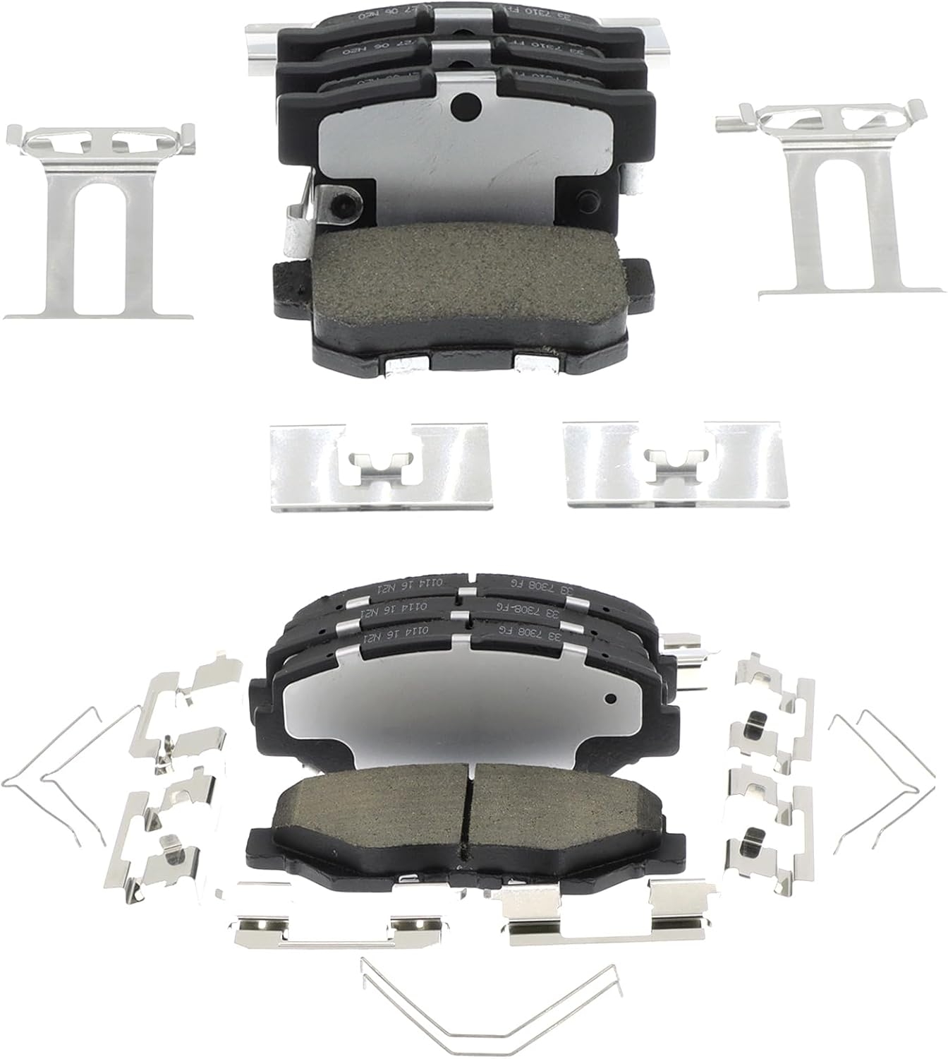 Replacement for Front & Rear Ceramic Brake pads Set 2016 2017 2018 2019 Honda Civic D1451 D914 - Image 128