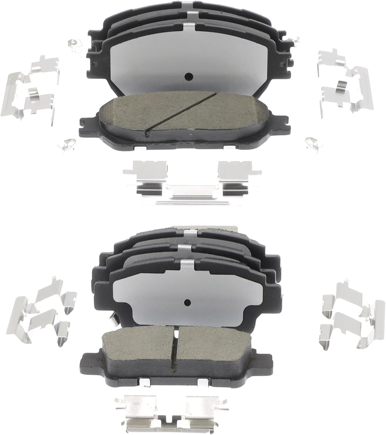 Replacement for Front & Rear Ceramic Brake pads Set 2016 2017 2018 2019 Honda Civic D1451 D914 - Image 129