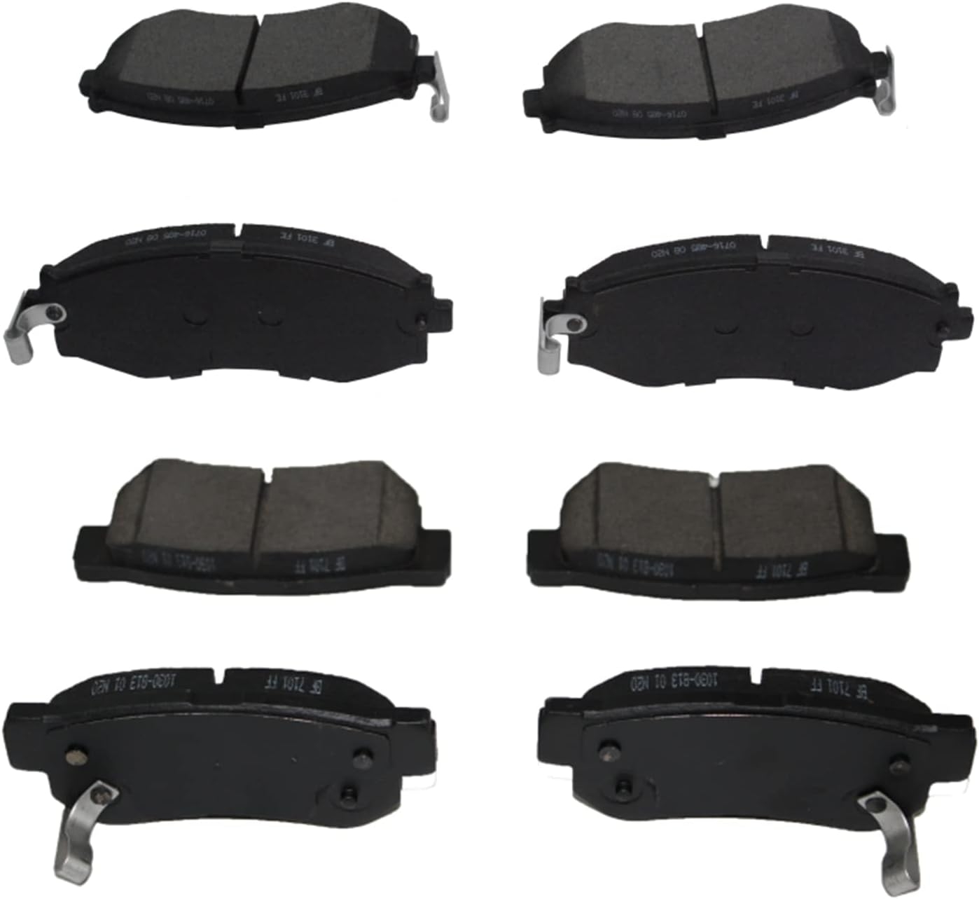Replacement for Front & Rear Ceramic Brake pads Set 2016 2017 2018 2019 Honda Civic D1451 D914 - Image 136