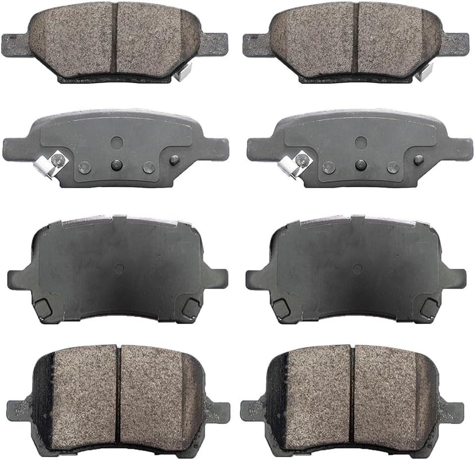 Replacement for Front & Rear Ceramic Brake pads Set 2016 2017 2018 2019 Honda Civic D1451 D914 - Image 137