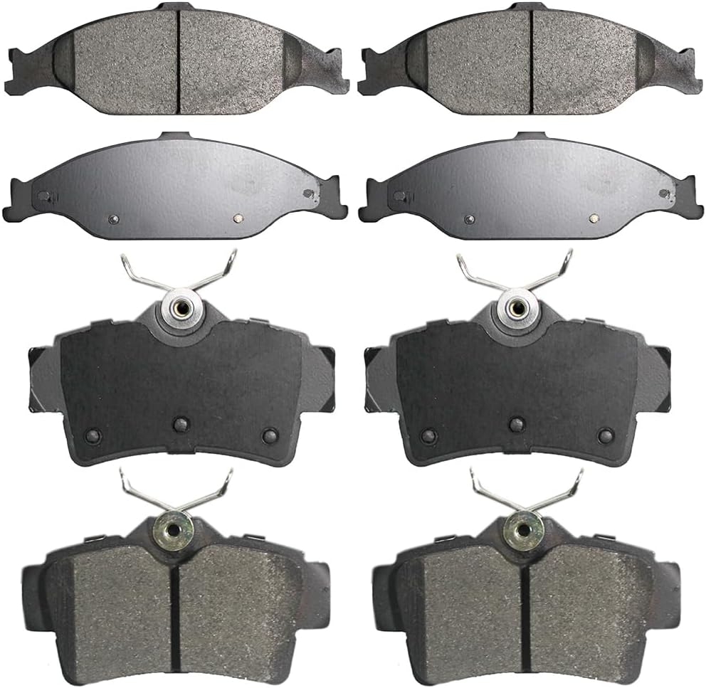 Replacement for Front & Rear Ceramic Brake pads Set 2016 2017 2018 2019 Honda Civic D1451 D914 - Image 149
