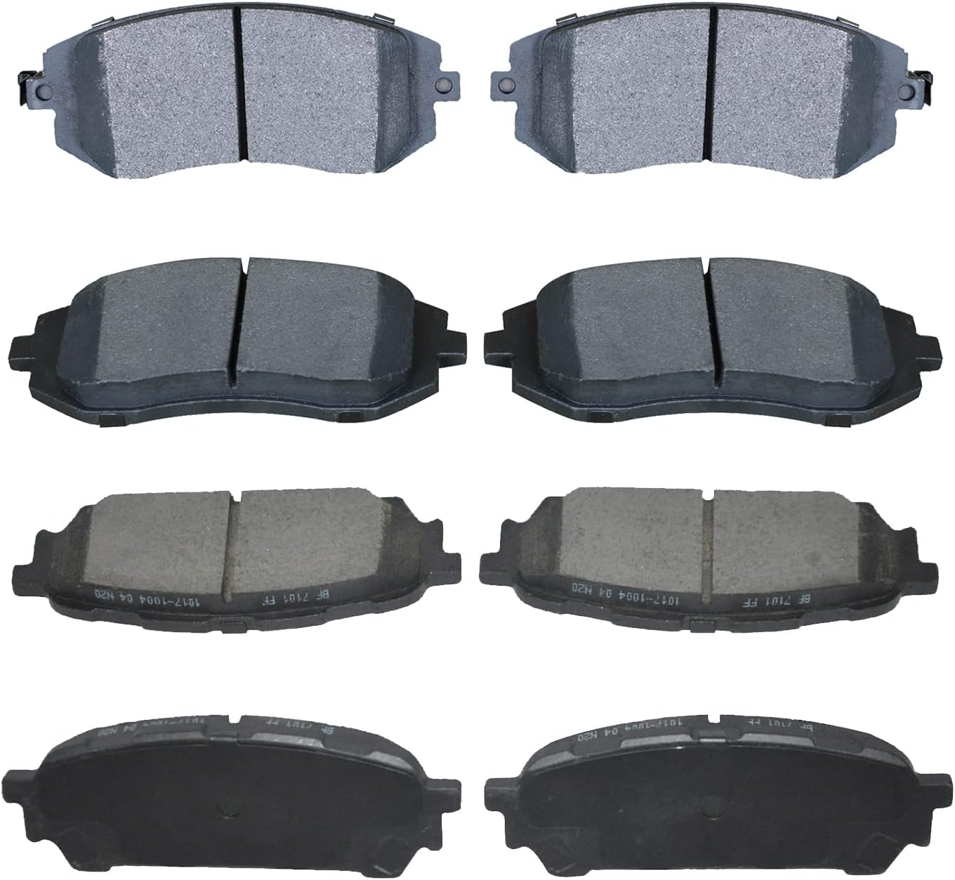 Replacement for Front & Rear Ceramic Brake pads Set 2016 2017 2018 2019 Honda Civic D1451 D914 - Image 155