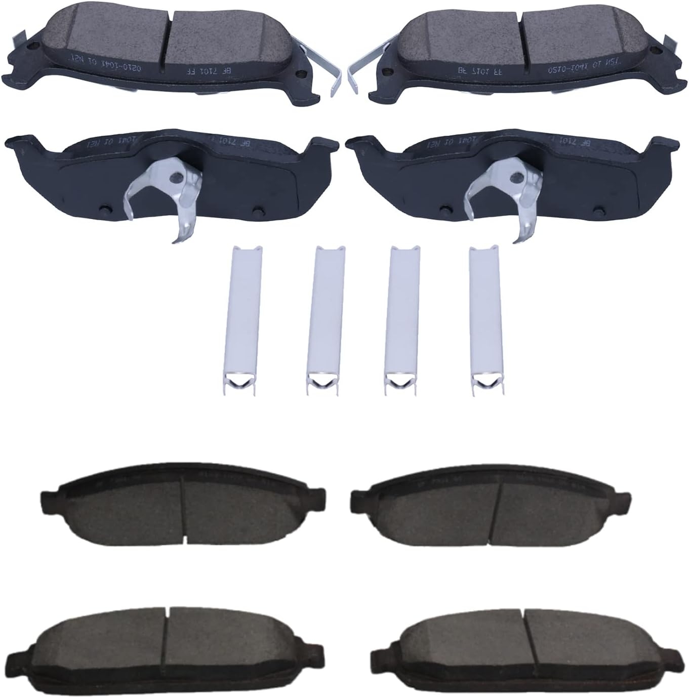 Replacement for Front & Rear Ceramic Brake pads Set 2016 2017 2018 2019 Honda Civic D1451 D914 - Image 167