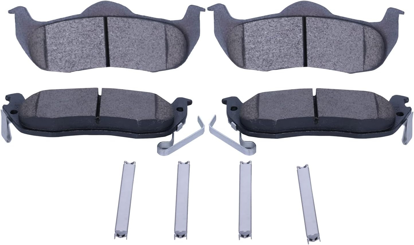 Replacement for Front & Rear Ceramic Brake pads Set 2016 2017 2018 2019 Honda Civic D1451 D914 - Image 168