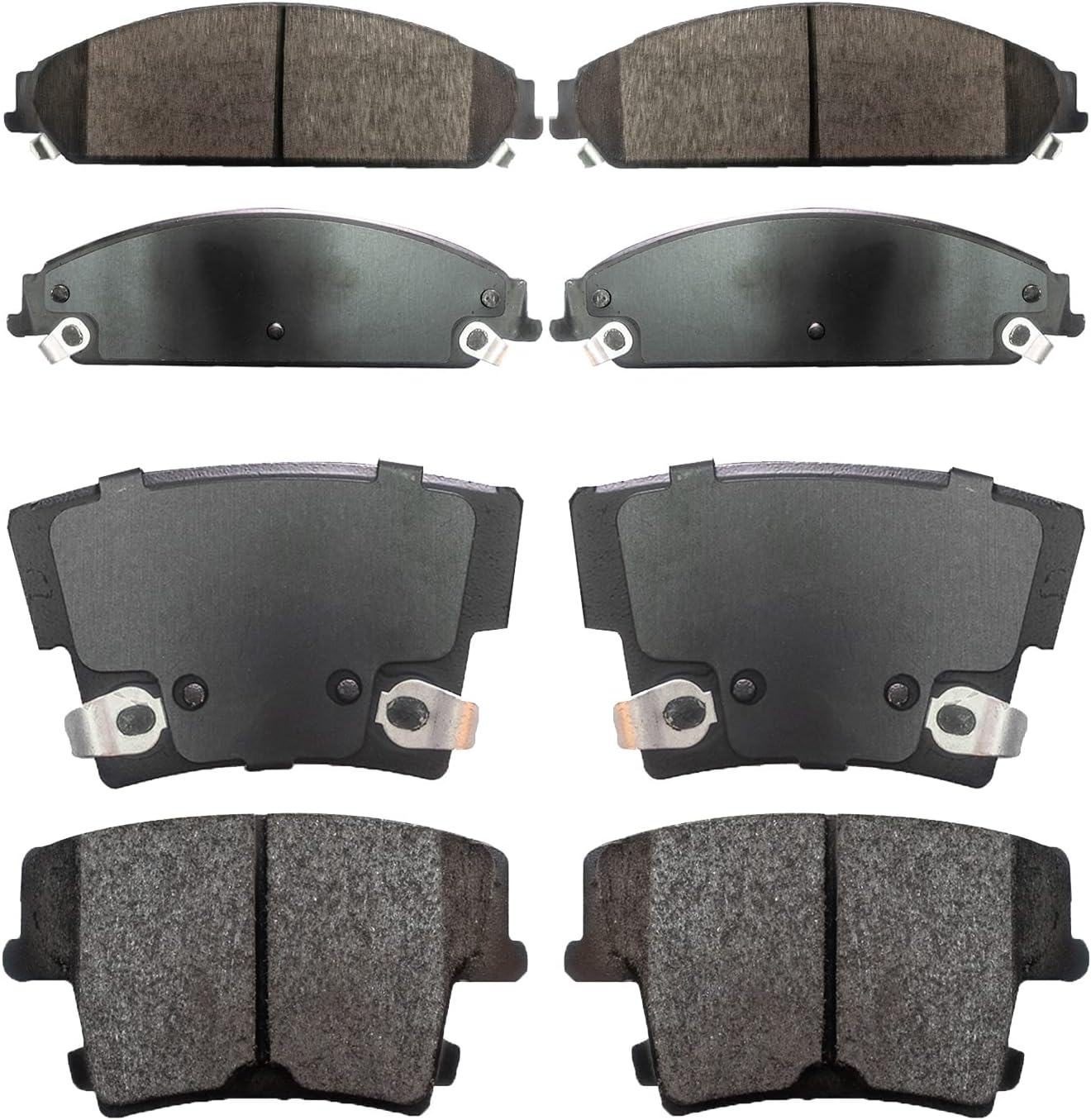 Replacement for Front & Rear Ceramic Brake pads Set 2016 2017 2018 2019 Honda Civic D1451 D914 - Image 169