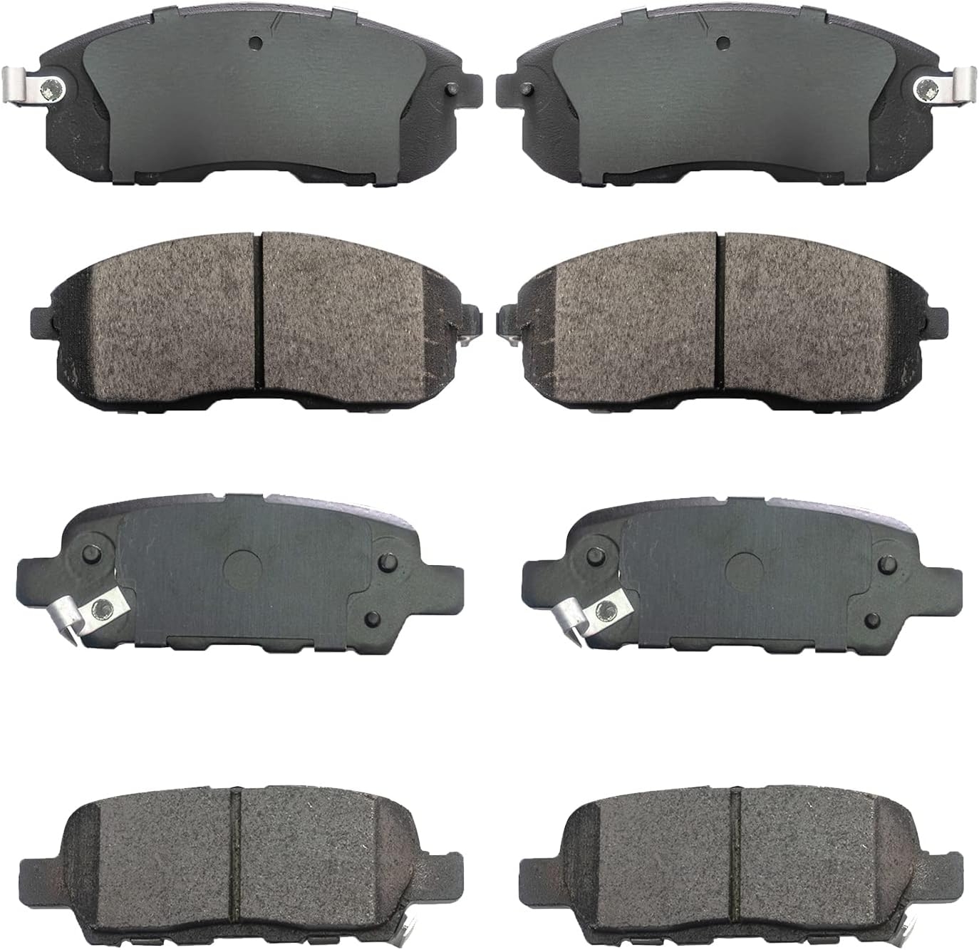 Replacement for Front & Rear Ceramic Brake pads Set 2016 2017 2018 2019 Honda Civic D1451 D914 - Image 172