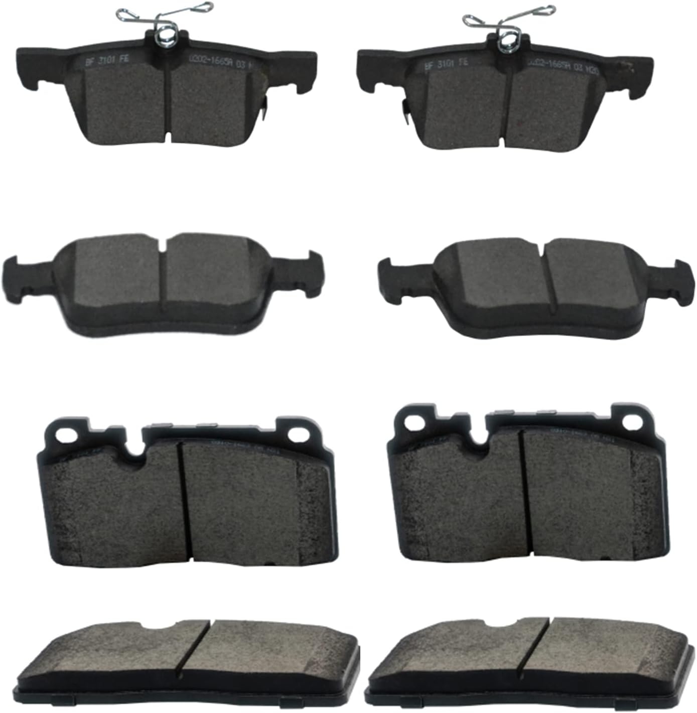 Replacement for Front & Rear Ceramic Brake pads Set 2016 2017 2018 2019 Honda Civic D1451 D914 - Image 179