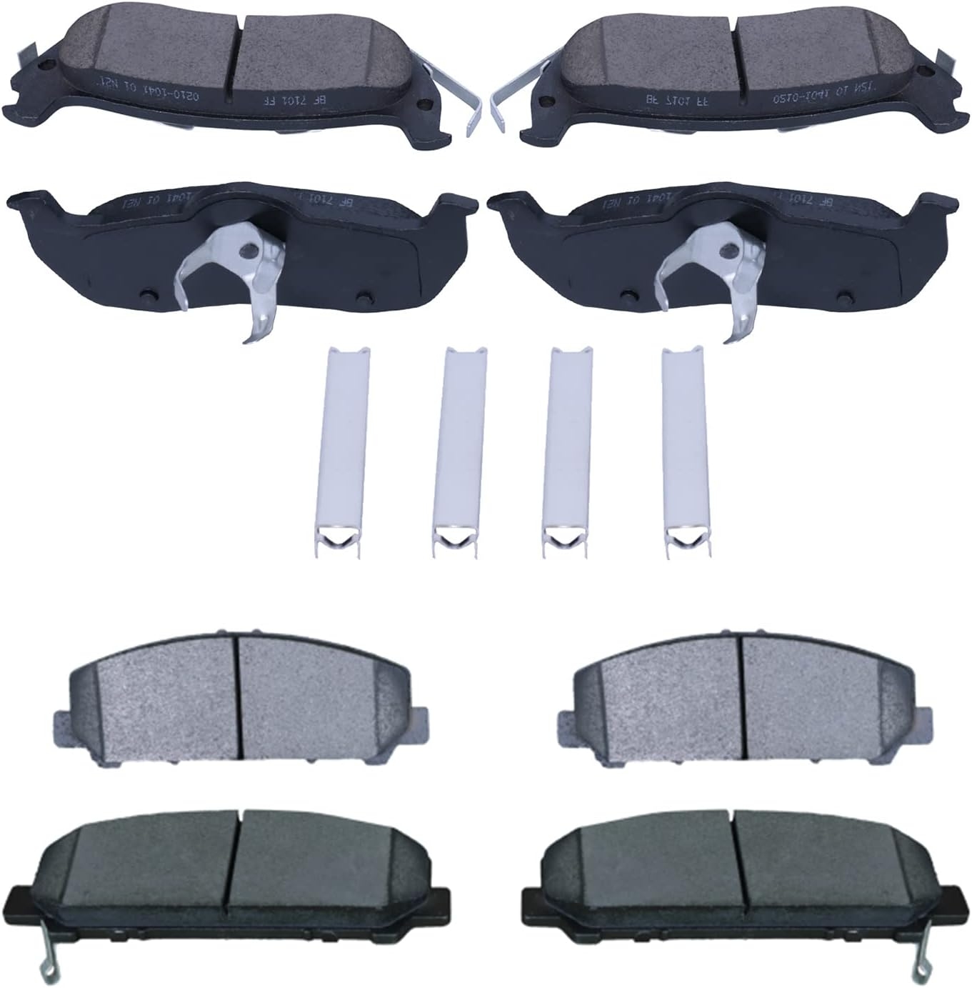 Replacement for Front & Rear Ceramic Brake pads Set 2016 2017 2018 2019 Honda Civic D1451 D914 - Image 184