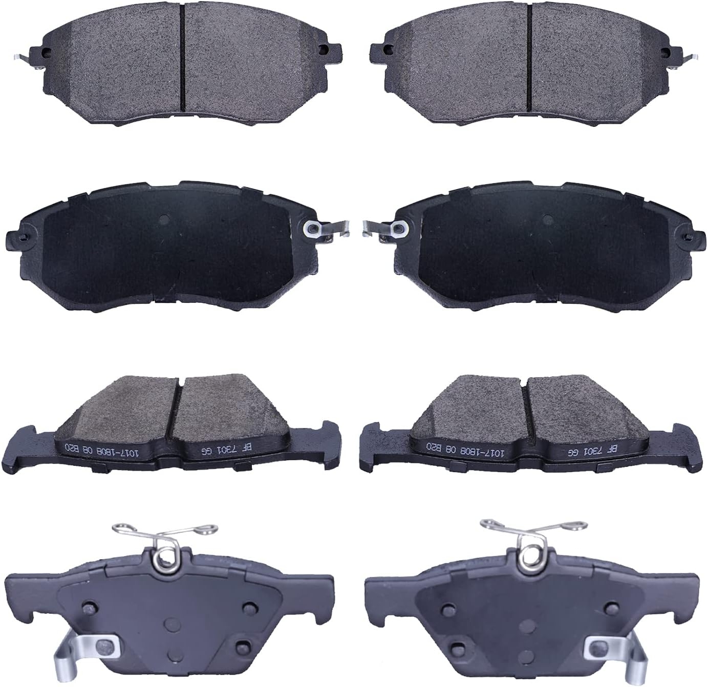 Replacement for Front & Rear Ceramic Brake pads Set 2016 2017 2018 2019 Honda Civic D1451 D914 - Image 185