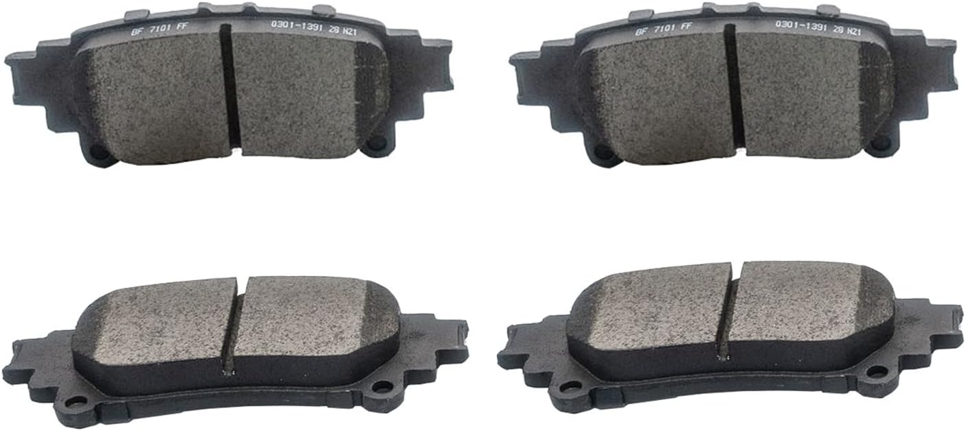 Replacement for Front & Rear Ceramic Brake pads Set 2016 2017 2018 2019 Honda Civic D1451 D914 - Image 190
