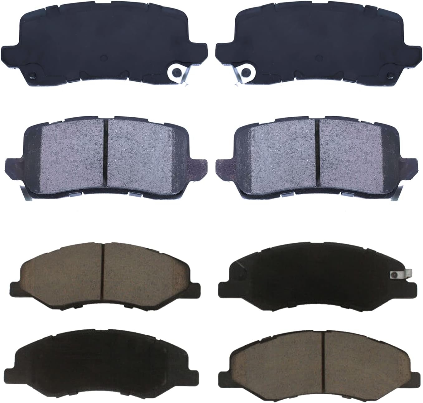 Replacement for Front & Rear Ceramic Brake pads Set 2016 2017 2018 2019 Honda Civic D1451 D914 - Image 205