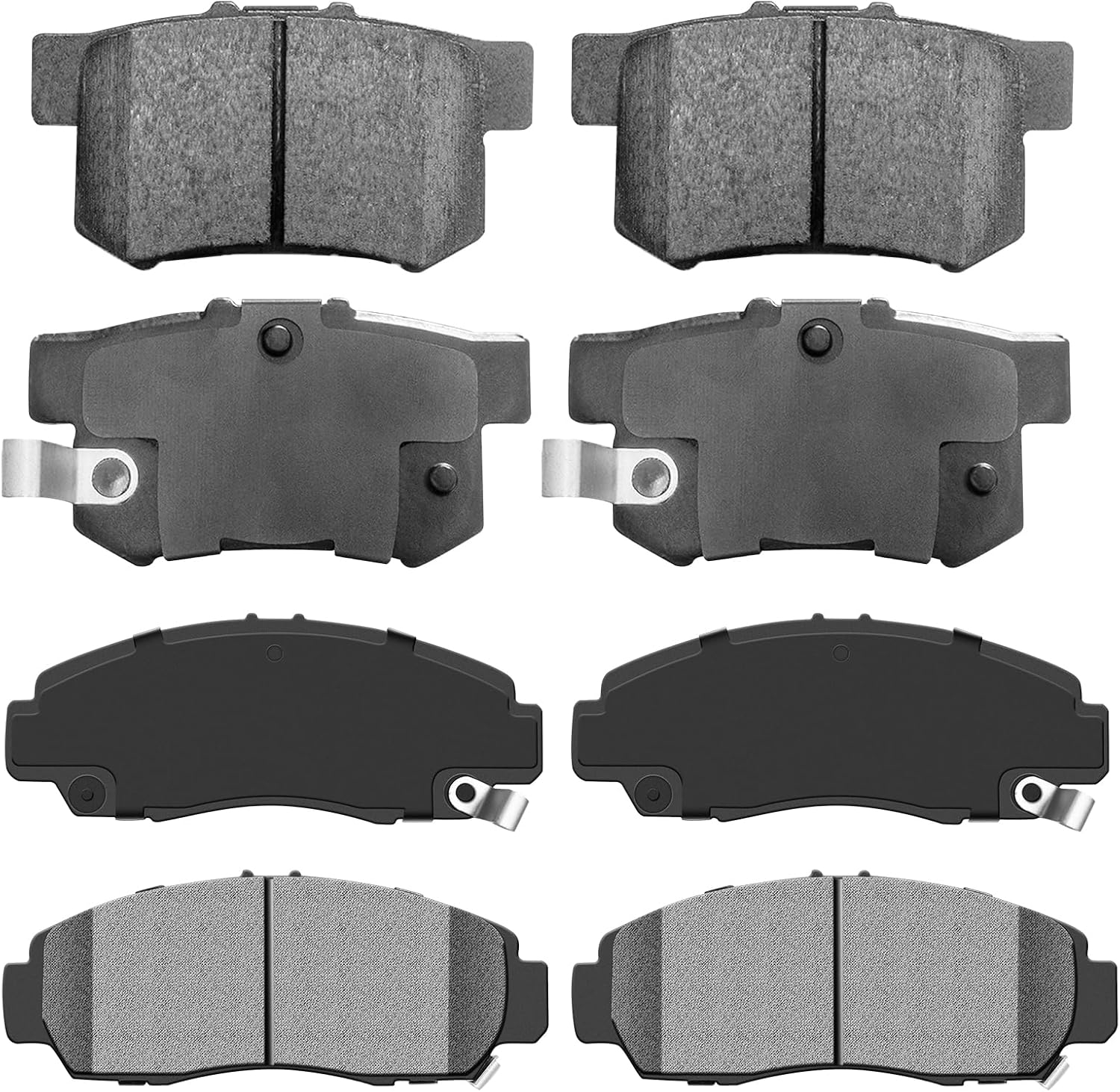 Replacement for Front & Rear Ceramic Brake pads Set 2016 2017 2018 2019 Honda Civic D1451 D914 - Image 209