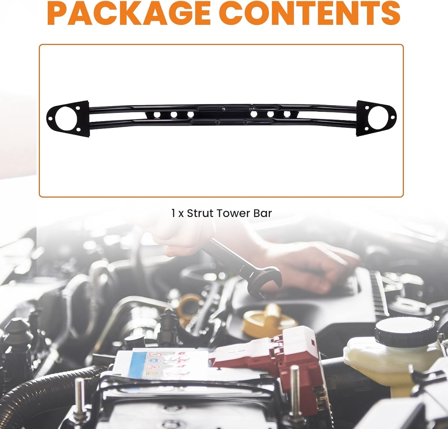 maXpeedingrods Front Strut Tower Brace for Dodge Charger 2006-2011, Dodge Magnum 2005-2008, Chrysler 300C 2005-2023 Dual Strut Bar - Image 6