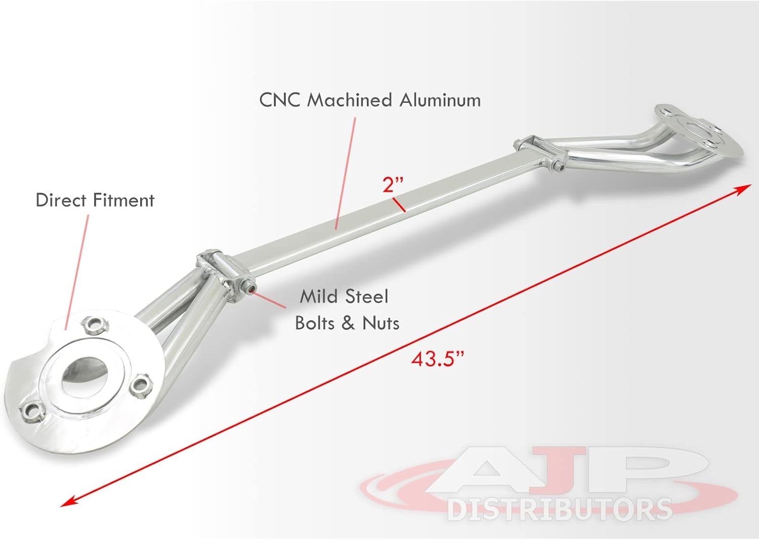 AJP Distributors Front Upper Suspension Aluminum Strut Tower Bar Tie Brace Rod Compatible/Replacement For BMW 3 Series E36 323i 325i 328i M3 1992 1993 1994 1995 1996 1997 1998 1999 - Image 3