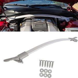 ECOTRIC Strut Tower Brace Kit Compatible with 2011-2015 Chevrolet Camaro V6 V8 SS 1LE Z28 Direct Replacement for 23120485 22756880 Aluminum Fender Cross Bar