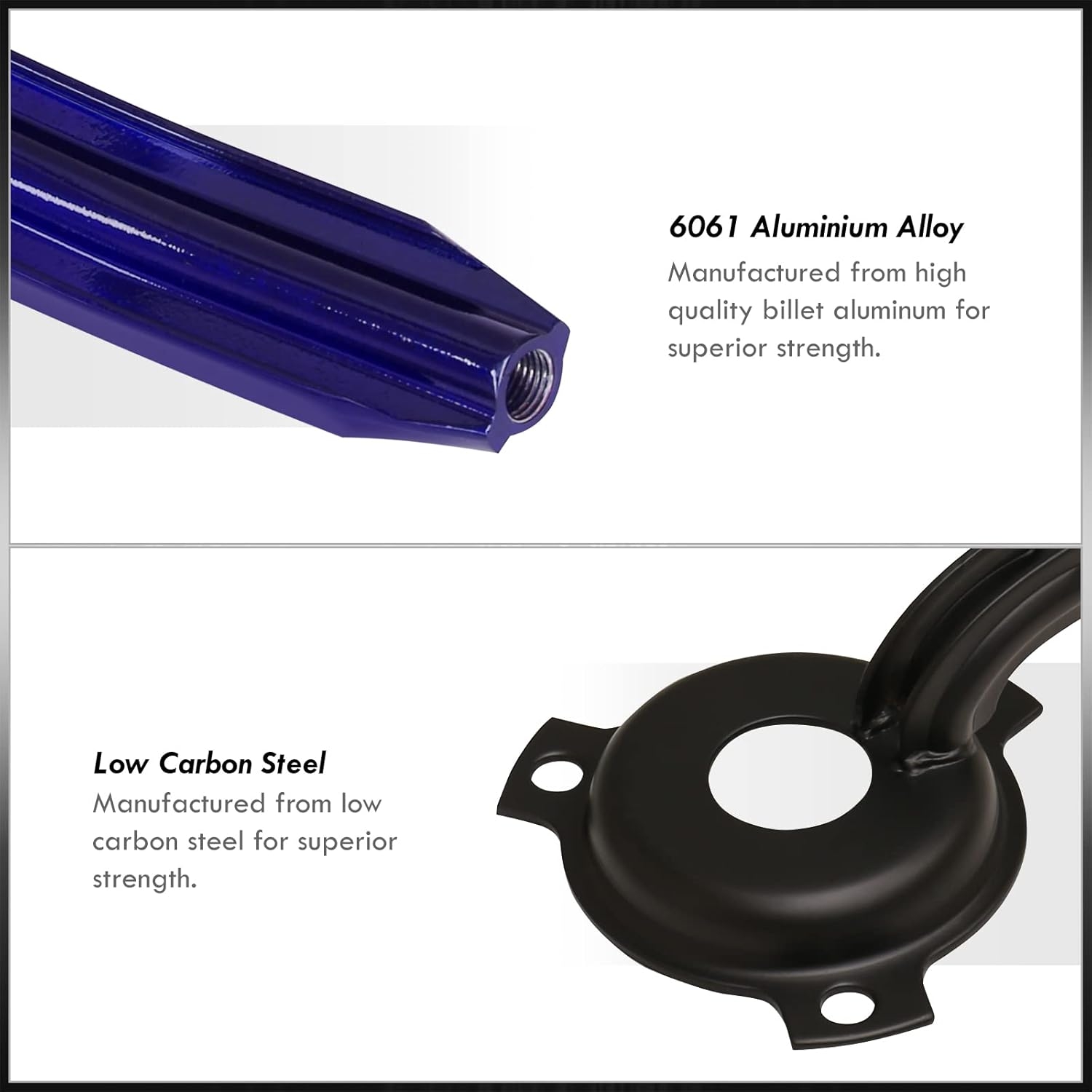 AJP Distributors JDM Sport Suspension Front Upper Billet Aluminum Strut Tower Bar Tie Brace Stabilizer Rod Handling Support Arm Blue Compatible/Replacement For Altima L31 SE SL 2002 2003 2004 02 03 04 - Image 2