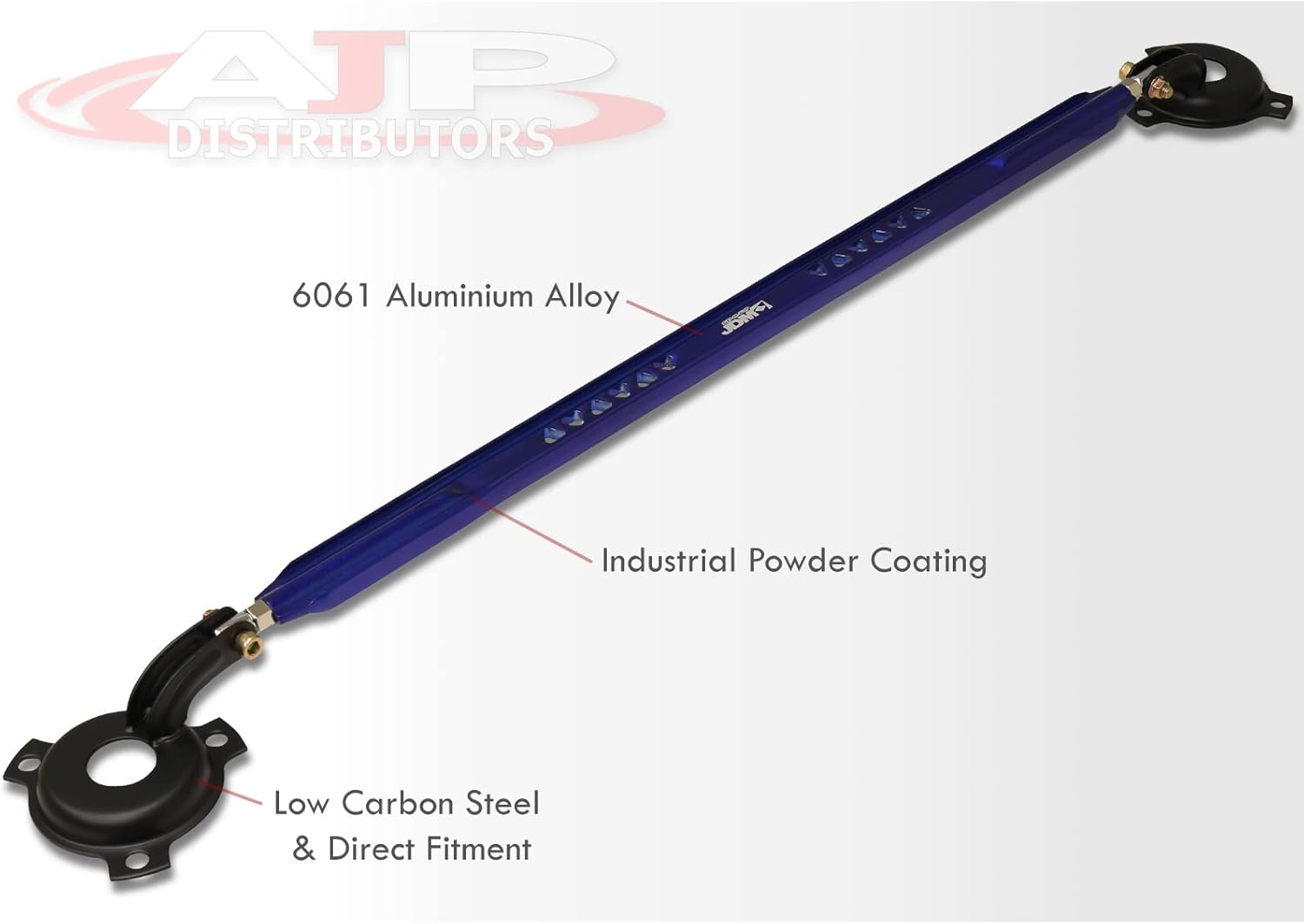 AJP Distributors JDM Sport Suspension Front Upper Billet Aluminum Strut Tower Bar Tie Brace Stabilizer Rod Handling Support Arm Blue Compatible/Replacement For Altima L31 SE SL 2002 2003 2004 02 03 04 - Image 4