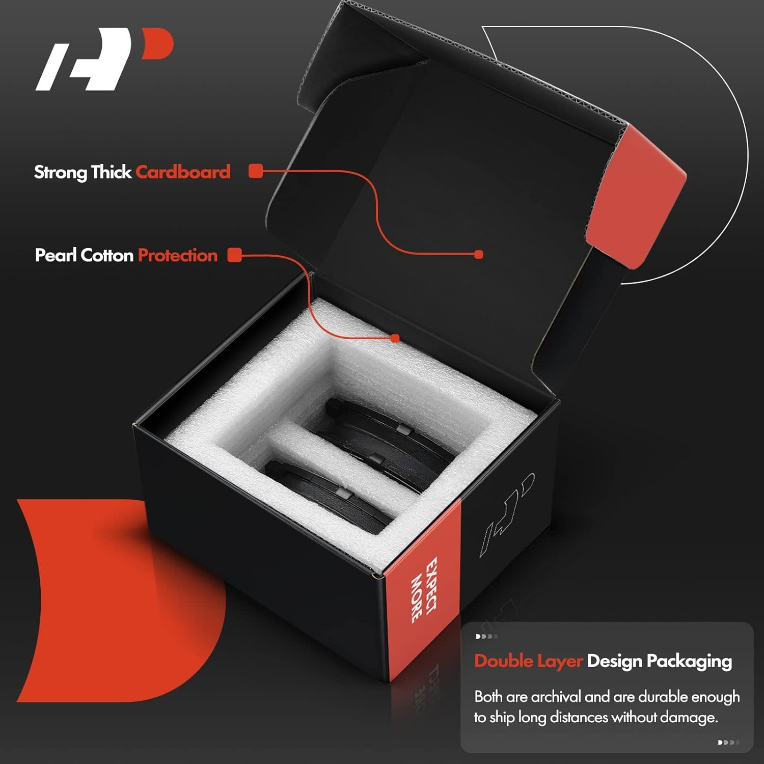 A-Premium Front & Rear Ceramic Disc Brake Pads Set Compatible with Select Subaru Models - Forester 2009-2013 2.5L, Impreza 2008-2011/2013, Legacy/Outback 2005-2013, with Hardware, 8 Pcs - Image 4