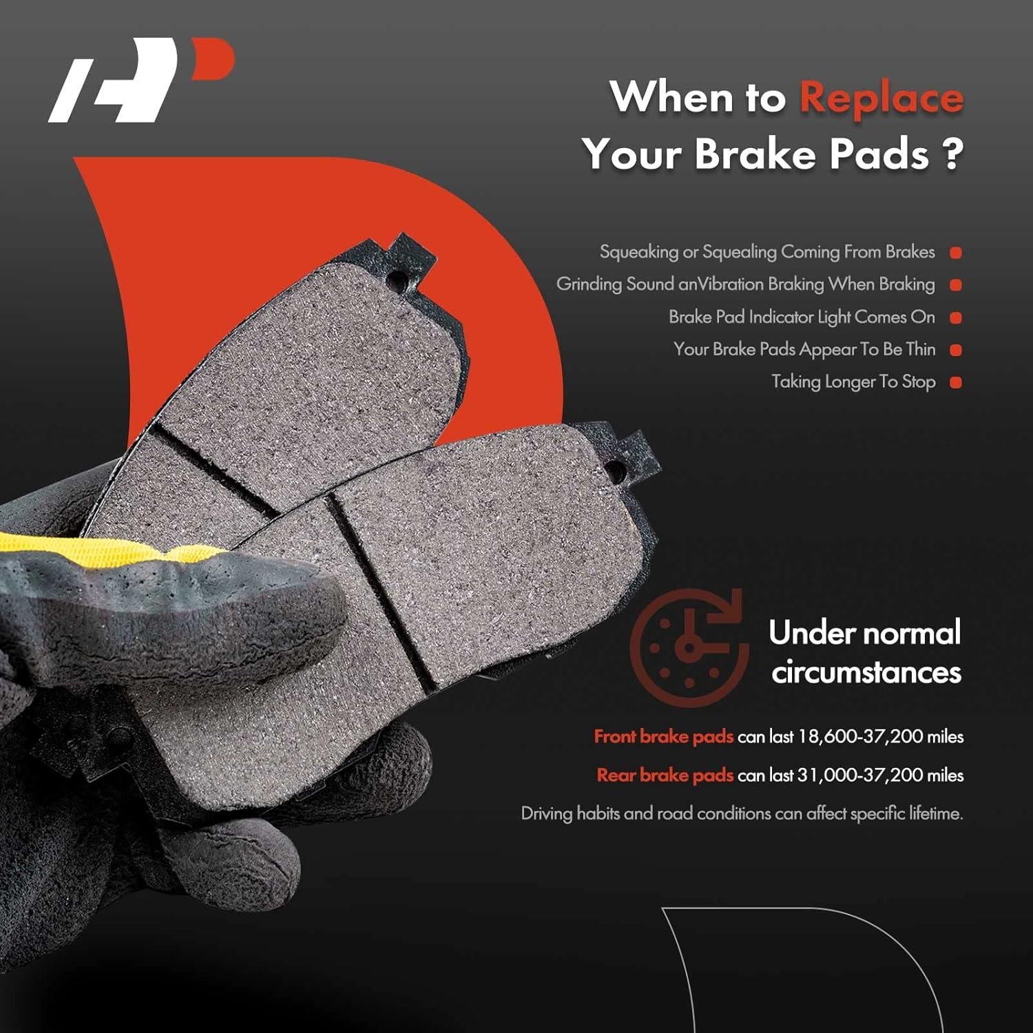 A-Premium Front & Rear Ceramic Disc Brake Pads Set Compatible with Select Subaru Models - Forester 2009-2013 2.5L, Impreza 2008-2011/2013, Legacy/Outback 2005-2013, with Hardware, 8 Pcs - Image 8