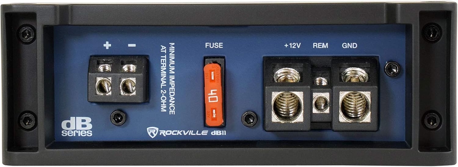 Rockville SK512 Package 12" 1400w K5 Car Subwoofer Enclosure, DB11 Amp, 8Ga Wiring Kit, Vented Loaded Sub and Mono Amplifier with Bass Knob - Image 4