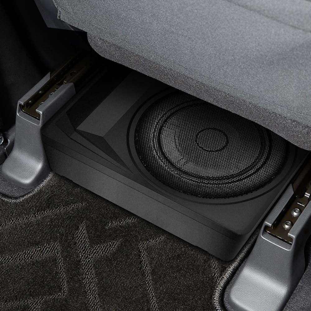 10 Inch 1200W Slim Under Seat Car Subwoofer with Built-in Amplifier - Powered Subwoofer for Car/Truck, High/Low Level Inputs, Remote Control, Enhanced Bass (14" L x 10.2" W x 3" H) - Image 7