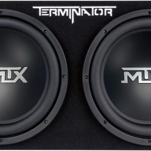 MTX Dual 12-Inch Subwoofers with Loaded Enclosure, 1200W Max Power, 400W RMS, Terminator – Car Audio Subwoofer and Speaker System with Deep Bass Sound