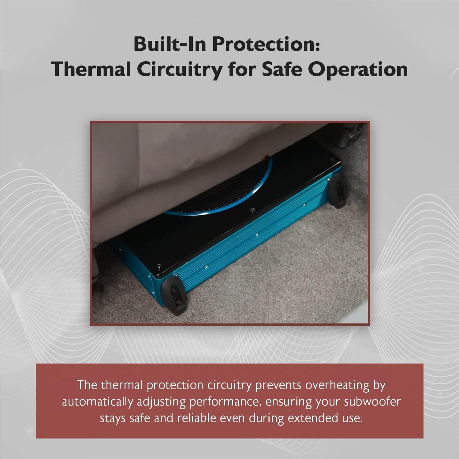 Rockville RW10CA 800W Peak Slim 10" Active Powered Car Subwoofer, Built-in Amp, Hardwired Remote Control, Low Profile Design for Compact Car Audio Systems - Image 6