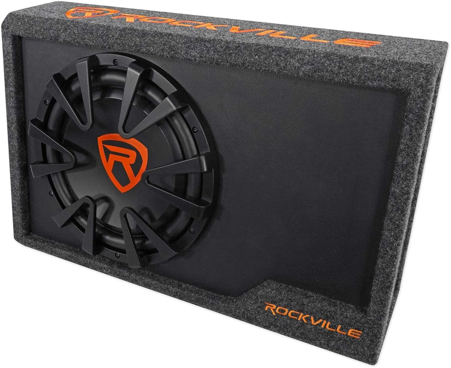 Rockville RWS12CA 1200W 12" Amplified Powered Car Subwoofer Enclosure, 4 Ohm, Slim Design, Built-in Amplifier, Remote Bass Control, for Cars, Trucks & SUVs - Image 4