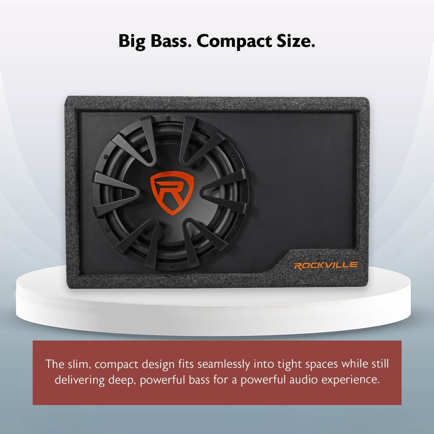 Rockville RWS12CA 1200W 12" Amplified Powered Car Subwoofer Enclosure, 4 Ohm, Slim Design, Built-in Amplifier, Remote Bass Control, for Cars, Trucks & SUVs - Image 5