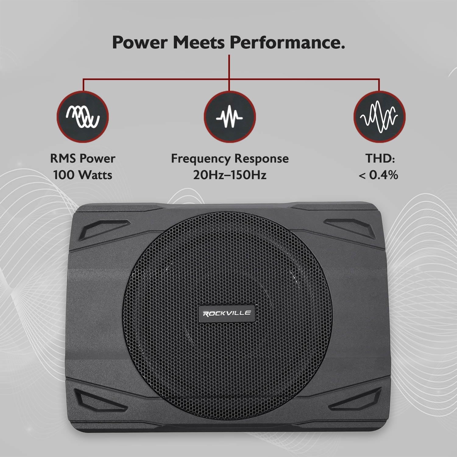 Rockville SS10P 800W Slim Under-Seat Active Car/Truck Subwoofer, Built-in Amp, Wired Remote Bass Knob, Cast Aluminum, for Car Audio Upgrades - Image 11