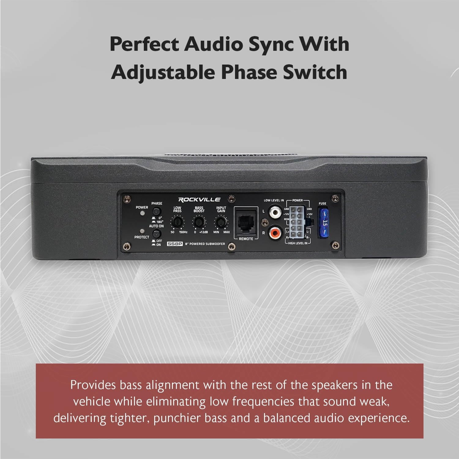 Rockville SS10P 800W Slim Under-Seat Active Car/Truck Subwoofer, Built-in Amp, Wired Remote Bass Knob, Cast Aluminum, for Car Audio Upgrades - Image 17