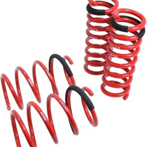 Megan MR-LS-MBW204 4PC Front/Rear Euro-Version Red Lowering Springs Kit