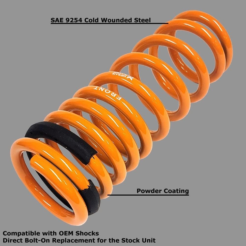Megan MR-LS-MM319 4PC Front/Rear Street-Version Orange Lowering Springs Kit - Image 3