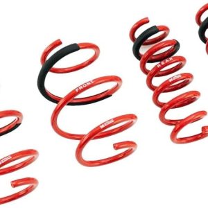 Megan MR-LS-BG20 Powdercoated Red Euro-Version Front Rear Lowering Springs Kit (SAE 9254 Cold Wounded Steel)